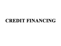 Credit financing